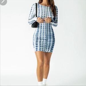 Princess Polly blue tie dye bodycon dress 8